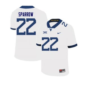 Men's West Virginia Mountaineers NCAA #22 A'Varius Sparrow White Authentic Nike Stitched College Football Jersey PI15S06JH